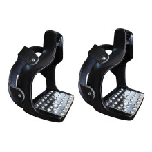 Equestrian Stirrups 2-Piece Set, Aluminium Alloy with Non-Slip Stainless Steel Pedals for English Riding