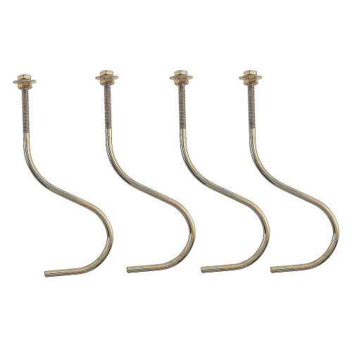 Billiard Table Edge Hooks, Copper, 4-Pack, Threaded Design for Cue and Ball Rack Storage