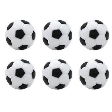 Table Footballs 32mm 6-Pack, ABS Material Replacement Balls for Foosball Game Accessories