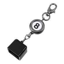 Billardkreidehalter mit einziehbarem Schlüsselanhänger, Gürtelclip und robustem ABS-Zinklegierungsmaterial für Billardqueues