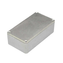 Boîtier pour pédale d'effets de guitare 125B, étui en aluminium argenté pour guitare acoustique, pour montage d'effets de guitare DIY