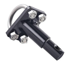 Accouplement Rapide pour Remorque de Vélo Noir Métal Résistant à la Rouille Compatible avec la Plupart des Vélos pour Transport d'Animaux