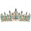 Green Crystal Wedding Tiara with Baroque Design for Brides 1