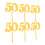 6Stk Goldene Kuchen 50. Geburtstags Topper 1