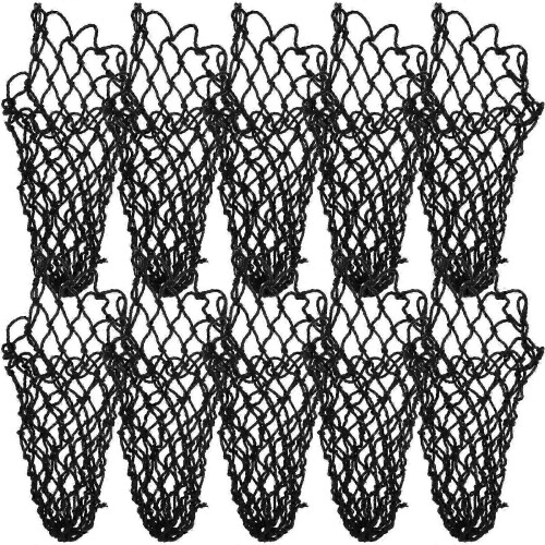 12 Pcs Black Cotton Thread Billiard Pool Table Net Pockets, Replacement Drop Ball Holders for Standard Pool Tables