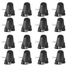40 stuks zwarte opwindbare robotjes met pootjes, plastic en metalen bewegingsmechanisme, knutselaccessoire voor kinderen