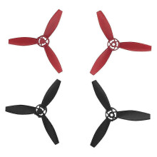 4 PCS Drone Propeller Blades compatible with Parrot Bebop 2 Drone Black Red ABS Aerodynamic Impact Resistant Replacement Accessories