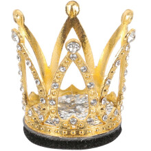 Crown Helmet Decoration Golden Colour Metal Rhinestone Adhesive Accessory for Women Skiing Cycling Motorcycling