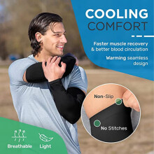 Mangas de compresión con protección UV UPF 50 para correr, ciclismo y golf al aire libre.