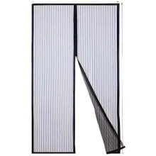 Puerta mosquitera magnética de 120 x 210 cm, color negro, con malla ultrafina para protección contra moscas e insectos.