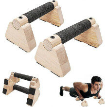 Houten calisthenics-apparatuur, handstandblokken, push-up bars voor mannen, krachttraining voor beginners en gevorderden.