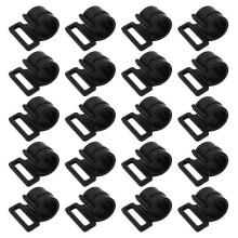 Camping Tent Pole Connecting Hooks 30 Pack Black Plastic for Awning Tent Securing Hiking Fishing Outdoor Activities