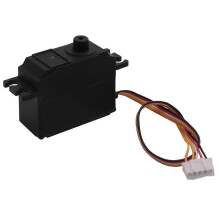 25G Steering Gear Servo 12428-0120 Compatible with Wltoys 12428 12423 12427 12628 1/12 RC Car, Black Plastic Spare Upgrade Accessory