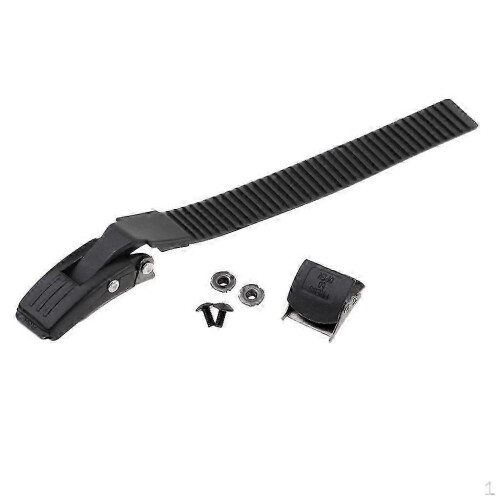 Inline Skate Strap Buckle Replacement Set PP Material Black with Clamp Fastener Screws Nuts Compatible with Most Inline Roller Skates