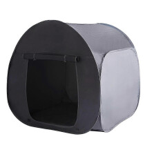 Opklapbare sensorische tent voor kinderen, zwart Oxford-doek, verduisterende binnentent 110x110x105 cm