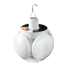 Solar-Campinglampe mit Haken, tragbare LED-Außenlampe für Notfälle und Angeln, aufladbar per Solar oder USB