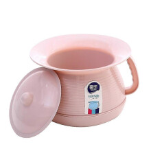 Tragbares Urinal mit Deckel für Kinder und Erwachsene, ideal für Reisen, Camping und Notfälle, rosa Kunststoff, 21 cm
