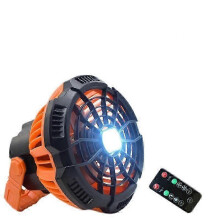Kannettava ulkovalaistustuuletinlamppu, jossa 3 nopeutta, 250 lumenin LED ja kaukosäädin telttaan
