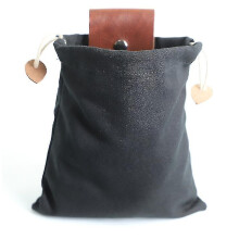 Gewachste Canvas-Sammeltasche, Hüfttasche zum Obstpflücken und zur Aufbewahrung im Freien, Braun-Grün-Kaffee