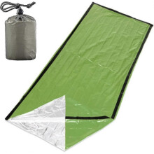 Saco de dormir térmico ultraligero e impermeable para supervivencia, manta de emergencia de papel de aluminio para exteriores.