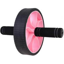 Rueda abdominal redonda de PP/TPE rosa para ejercicios abdominales, ideal para mejorar la resistencia en casa. 1 unidad.