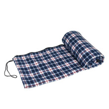 Fleece Sleeping Bag 180x80cm Ultralight Warm Camping Liner Blanket Grid Pattern