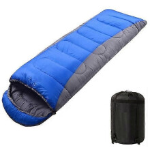 Saco de dormir adulto ligero y cálido tipo sobre para senderismo y acampada, relleno de algodón, impermeable.
