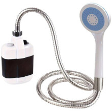 Tragbare USB-Dusche mit wiederaufladbarer Pumpe, kompakte Reisedusche für Camping, Wandern und Outdoor-Aktivitäten