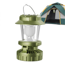 Solar-Campinglaterne mit Ventilator, USB-aufladbare, wasserdichte LED-Lampe für Wanderungen und Überlebenstraining