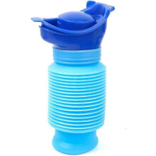 Einziehbares Noturinal, tragbare Reisetoilette für Camping & Outdoor-Aktivitäten, Blau, 750 ml
