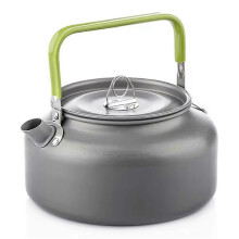 Draagbare waterkoker voor buiten, 1,2 liter, geanodiseerde aluminium pot voor thee en koffie, ideaal voor wandelen, kamperen en picknicken.