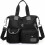 Borsa a tracolla da donna impermeabile e capiente, in PU, stile moderno, con organizer e scomparti per documenti e telefono. 1