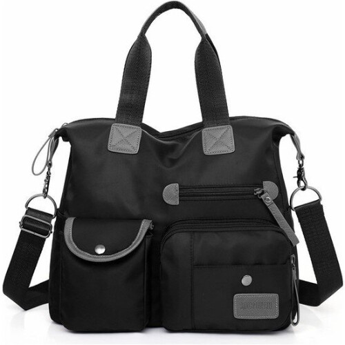 Borsa a tracolla da donna impermeabile e capiente, in PU, stile moderno, con organizer e scomparti per documenti e telefono.