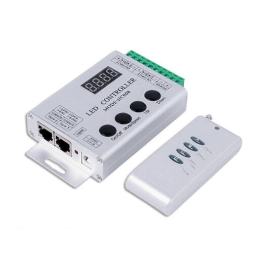 Wireless LED Controller with 133 Effects, RF Remote, Compatible with WS2811 WS2812 UCS1903