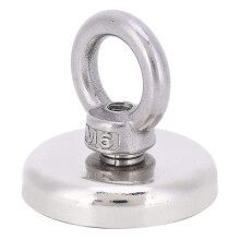 Magnetische haak met sterke permanente magneet en stalen behuizing voor het ophangen van voorwerpen in huis en op kantoor.