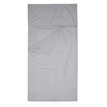 Fodera per sacco a pelo per adulti, lenzuolo da viaggio portatile per hotel e campeggio, in poliestere leggero, grigio, 75 x 210 cm