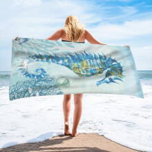 Travel Towel, Beach & Ocean Themed Superfine Fibre, Quick-Drying for Swimming & Outdoor Use 75x150cm
