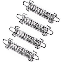 DPZODPZO Molle per vele ombreggianti, confezione da 4 molle di tensione in acciaio per tenda con fibbia a corda, 10x3 cm