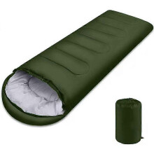 Wasserdichter, tragbarer Schlafsack, 1,3 kg, grün, kompakt, für alle Jahreszeiten, zum Campen