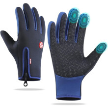 Gants d'hiver avec bouts de doigts tactiles, paume antidérapante et poignet ajustable pour vélo et running
