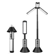 Einziehbare Campinglaterne und Taschenlampe mit verstellbarer Höhe (25,2–51,8 cm), wiederaufladbar über USB-C