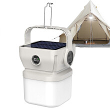 Solar-Campinglaterne mit Solar- und USB-Ladefunktion, wasserdichte, faltbare LED-Lampe für Wanderungen und Outdoor-Aktivitäten
