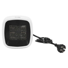 Stufa portatile da esterno con riscaldamento rapido PTC, 2 livelli regolabili, silenziosa, in ABS, ideale per campeggio, giardino e camper.