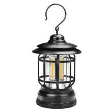 Portable Retro LED Camping Lantern with Magnetic Base, 360 Anti-Glare Light, Stepless Dimming, for Outdoor