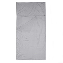 Fodera per sacco a pelo con tasca portaoggetti, leggera, da viaggio, per campeggio, grigia, 180x210 cm