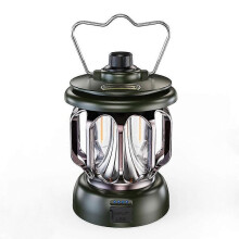 Lanterne de camping, style rétro, rechargeable et portable avec variateur et chargeur USB, idéale pour le camping et les pannes de courant.