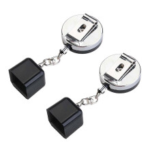 Stainless Steel Telescopic Billiard Chalk Holder, 2-Pack, Black