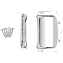 Chevalet de guitare fixe réglable en métal argenté, compatible avec les guitares Teisco Harmony Kay, avec cache et 6 vis.