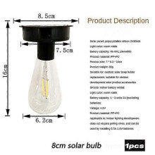 Ampoule solaire compatible avec les douilles de lampes de jardin extérieures, lumière blanc chaud