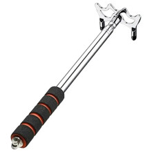 Telescopic Billiard Cue Bridge, Stainless Steel, Detachable Head, Adjustable 32.5-150cm for Snooker